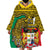 Personalised Benin National Day Wearable Blanket Hoodie Coat Of Arms With Leopard African Pattern