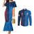 Custom USA and India Cricket Couples Matching Mermaid Dress and Long Sleeve Button Shirt 2024 Together Dynamic Style