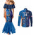 Custom USA and India Cricket Couples Matching Mermaid Dress and Long Sleeve Button Shirt 2024 Together Dynamic Style