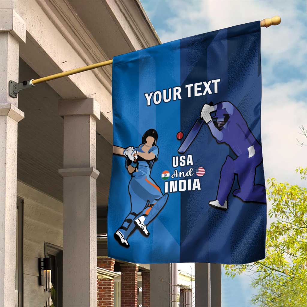 Custom USA and India Cricket Garden Flag 2024 Together Dynamic Style - Wonder Print Shop