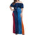 Custom USA and India Cricket Off Shoulder Maxi Dress 2024 Together Dynamic Style - Wonder Print Shop