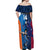 Custom USA and India Cricket Off Shoulder Maxi Dress 2024 Together Dynamic Style - Wonder Print Shop