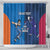 Custom USA and India Cricket Shower Curtain 2024 Together Dynamic Style