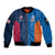 Custom USA and India Cricket Sleeve Zip Bomber Jacket 2024 Together Dynamic Style