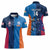 Custom USA and India Cricket Women Polo Shirt 2024 Together Dynamic Style