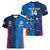 Custom USA and India Cricket Women V-Neck T-Shirt 2024 Together Dynamic Style