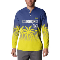Custom Baseball Curacao Button Sweatshirt 2025 Korsou de Palmbomen - Wonder Print Shop