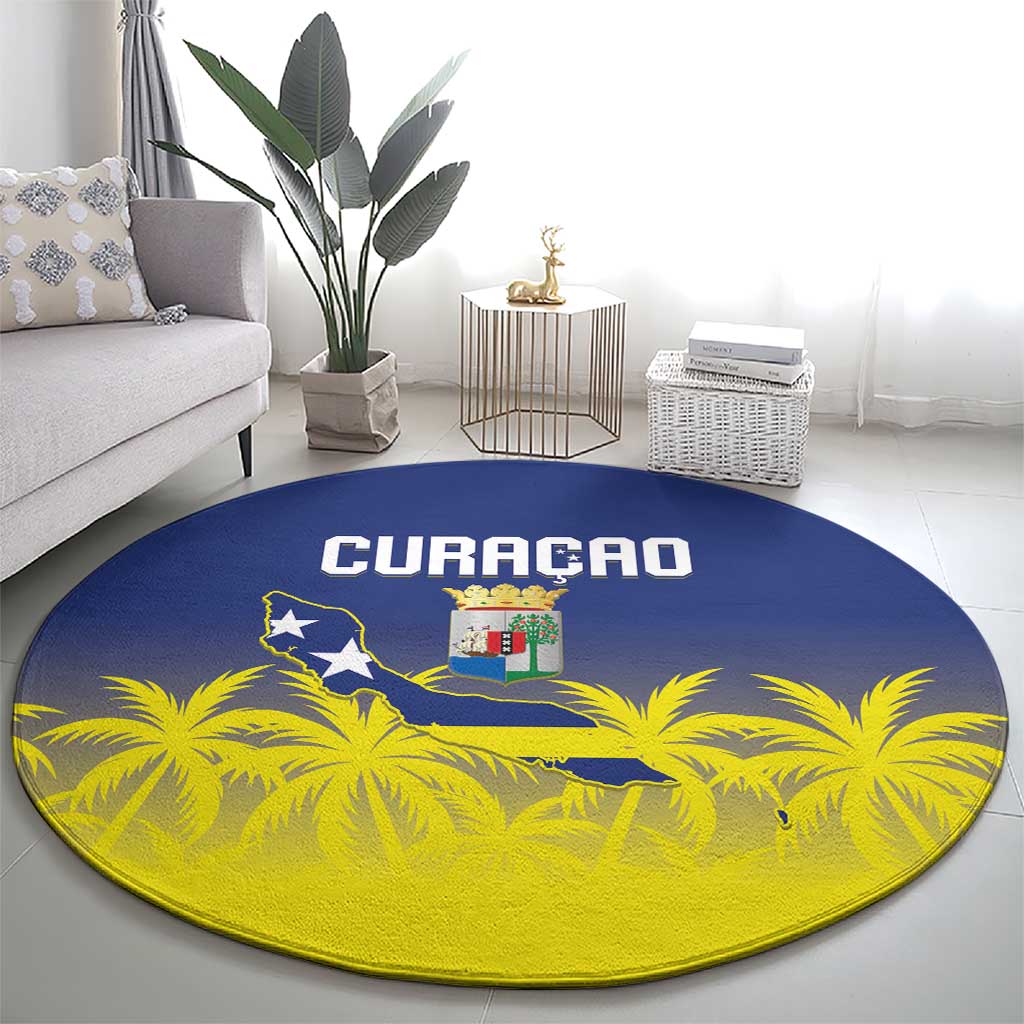 Baseball Curacao Round Carpet 2025 Korsou de Palmbomen - Wonder Print Shop