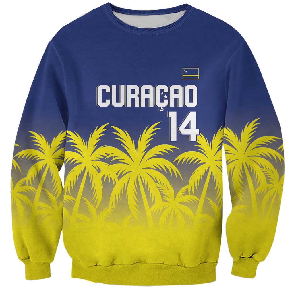 Custom Baseball Curacao Sweatshirt 2025 Korsou de Palmbomen - Wonder Print Shop