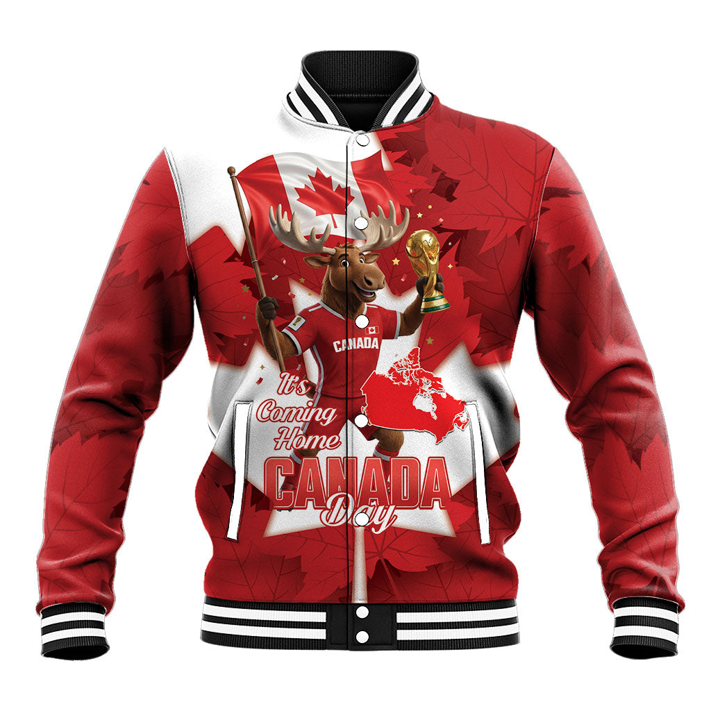 Canada Day Proud 2026 Baseball Jacket Canadian Moose Soccer Is Coming Home