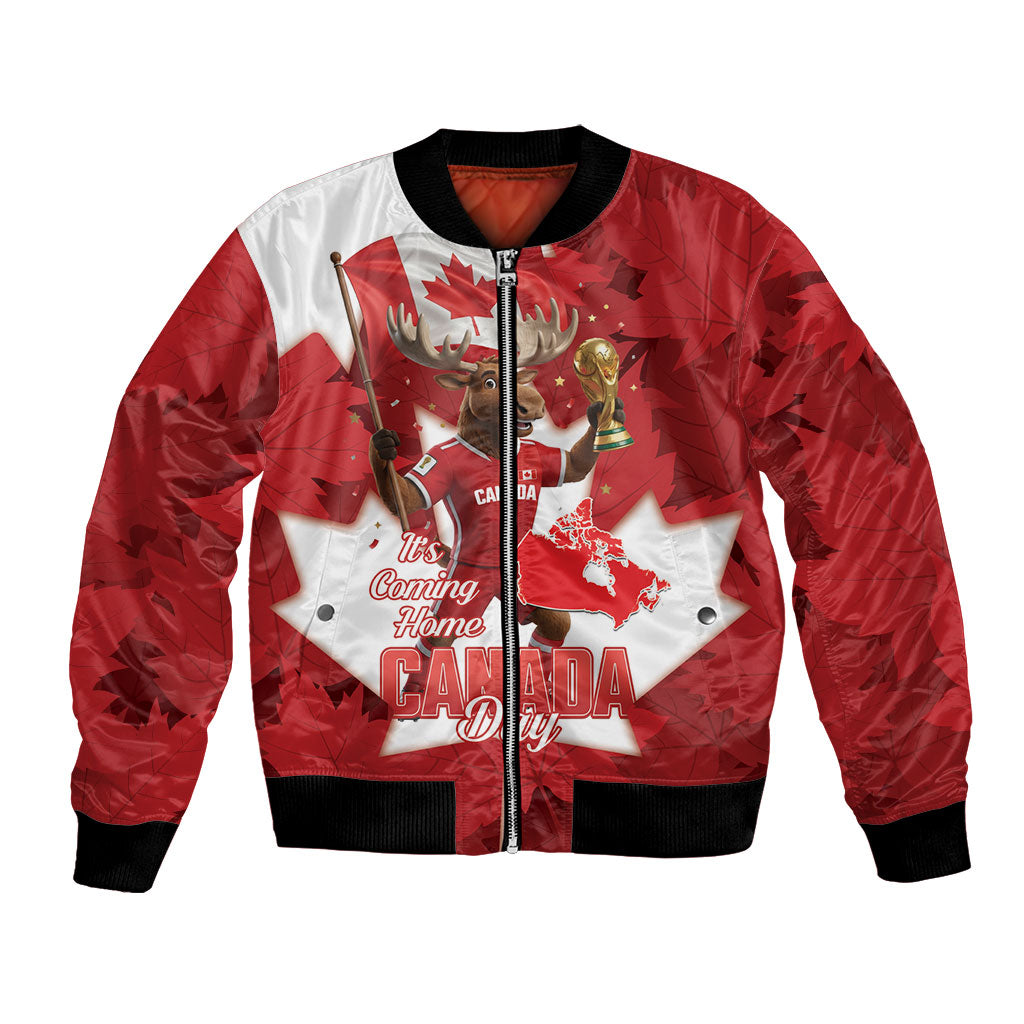 Canada Day Proud 2026 Bomber Jacket Canadian Moose Soccer Is Coming Home