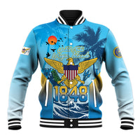 US Virgin Islands Independence Day Personalized Baseball Jacket 1848 Proud Palm Tropical Style