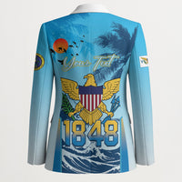 US Virgin Islands Independence Day Personalized Blazer 1848 Proud Palm Tropical Style