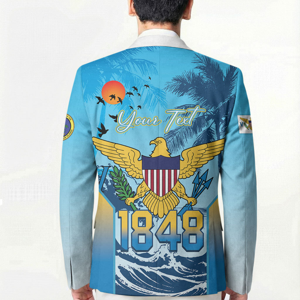 US Virgin Islands Independence Day Personalized Blazer 1848 Proud Palm Tropical Style