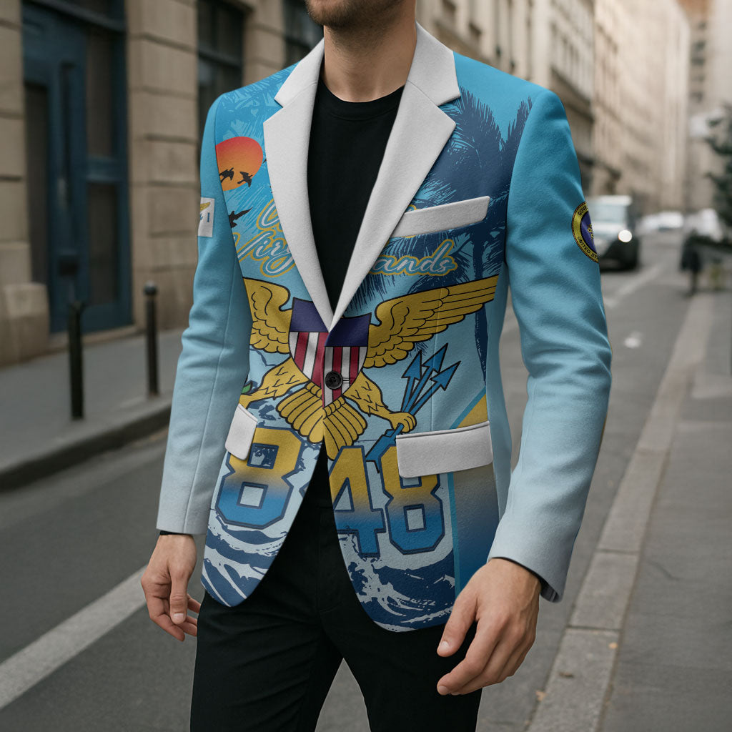 US Virgin Islands Independence Day Personalized Blazer 1848 Proud Palm Tropical Style