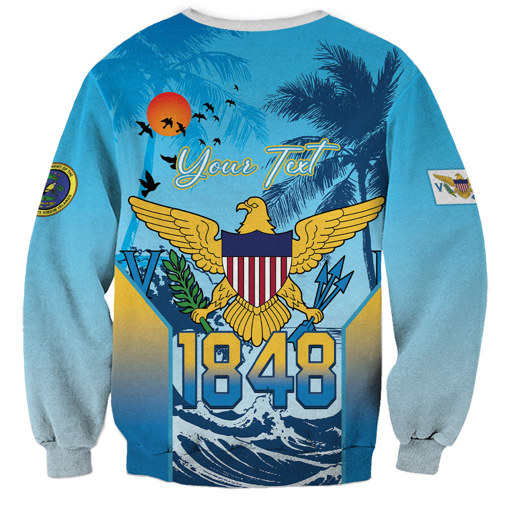 US Virgin Islands Independence Day Personalized Sweatshirt 1848 Proud Palm Tropical Style