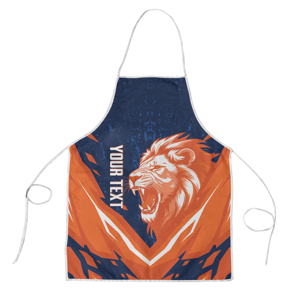 Custom Netherlands 2026 Football Apron Go Oranje Majestic Lion