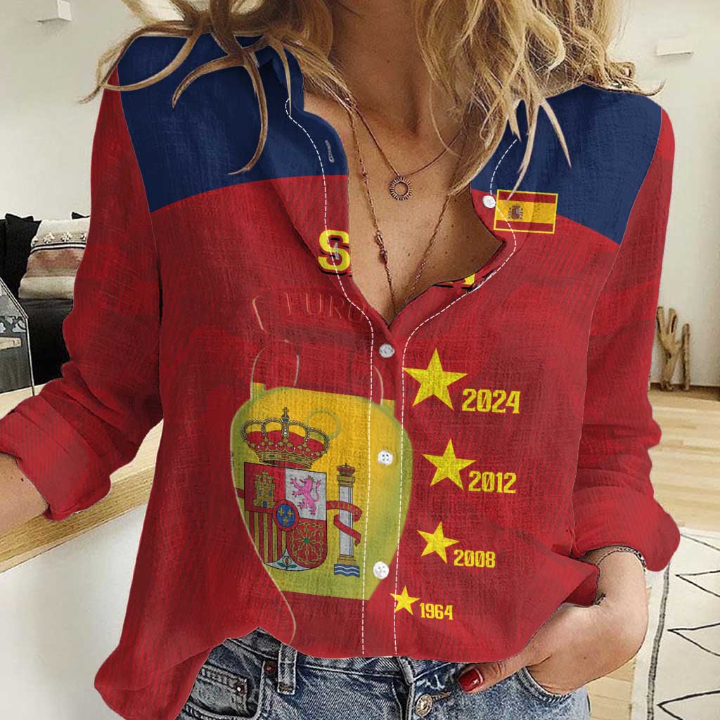 Spain Football Women Casual Shirt 4th We Are The Champions - Wonder Print Shop