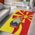 North Macedonia National Day Area Rug Happy 33rd Anniversary Flag Style - Wonder Print Shop