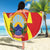 North Macedonia National Day Beach Blanket Happy 33rd Anniversary Flag Style - Wonder Print Shop