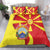 North Macedonia National Day Bedding Set Happy 33rd Anniversary Flag Style - Wonder Print Shop