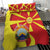 North Macedonia National Day Bedding Set Happy 33rd Anniversary Flag Style - Wonder Print Shop