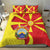 North Macedonia National Day Bedding Set Happy 33rd Anniversary Flag Style - Wonder Print Shop