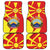 North Macedonia National Day Car Mats Happy 33rd Anniversary Flag Style - Wonder Print Shop