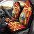 North Macedonia National Day Car Seat Cover Happy 33rd Anniversary Flag Style - Wonder Print Shop