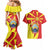 North Macedonia National Day Couples Matching Mermaid Dress and Hawaiian Shirt Happy 33rd Anniversary Flag Style - Wonder Print Shop