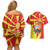 North Macedonia National Day Couples Matching Off Shoulder Short Dress and Hawaiian Shirt Happy 33rd Anniversary Flag Style - Wonder Print Shop