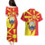 North Macedonia National Day Couples Matching Puletasi and Hawaiian Shirt Happy 33rd Anniversary Flag Style - Wonder Print Shop