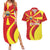 North Macedonia National Day Couples Matching Summer Maxi Dress and Hawaiian Shirt Happy 33rd Anniversary Flag Style - Wonder Print Shop