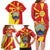 North Macedonia National Day Family Matching Long Sleeve Bodycon Dress and Hawaiian Shirt Happy 33rd Anniversary Flag Style - Wonder Print Shop