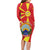 North Macedonia National Day Family Matching Long Sleeve Bodycon Dress and Hawaiian Shirt Happy 33rd Anniversary Flag Style - Wonder Print Shop