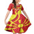 North Macedonia National Day Family Matching Mermaid Dress and Hawaiian Shirt Happy 33rd Anniversary Flag Style - Wonder Print Shop