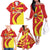 North Macedonia National Day Family Matching Off The Shoulder Long Sleeve Dress and Hawaiian Shirt Happy 33rd Anniversary Flag Style - Wonder Print Shop