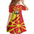 North Macedonia National Day Family Matching Off Shoulder Maxi Dress and Hawaiian Shirt Happy 33rd Anniversary Flag Style - Wonder Print Shop