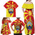 North Macedonia National Day Family Matching Off Shoulder Maxi Dress and Hawaiian Shirt Happy 33rd Anniversary Flag Style - Wonder Print Shop