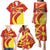 North Macedonia National Day Family Matching Puletasi and Hawaiian Shirt Happy 33rd Anniversary Flag Style - Wonder Print Shop