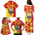 North Macedonia National Day Family Matching Puletasi and Hawaiian Shirt Happy 33rd Anniversary Flag Style - Wonder Print Shop