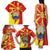 North Macedonia National Day Family Matching Tank Maxi Dress and Hawaiian Shirt Happy 33rd Anniversary Flag Style - Wonder Print Shop