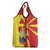 North Macedonia National Day Grocery Bag Happy 33rd Anniversary Flag Style