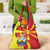 North Macedonia National Day Grocery Bag Happy 33rd Anniversary Flag Style