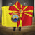 North Macedonia National Day Hooded Blanket Happy 33rd Anniversary Flag Style