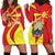 North Macedonia National Day Hoodie Dress Happy 33rd Anniversary Flag Style - Wonder Print Shop