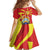 North Macedonia National Day Kid Short Sleeve Dress Happy 33rd Anniversary Flag Style - Wonder Print Shop