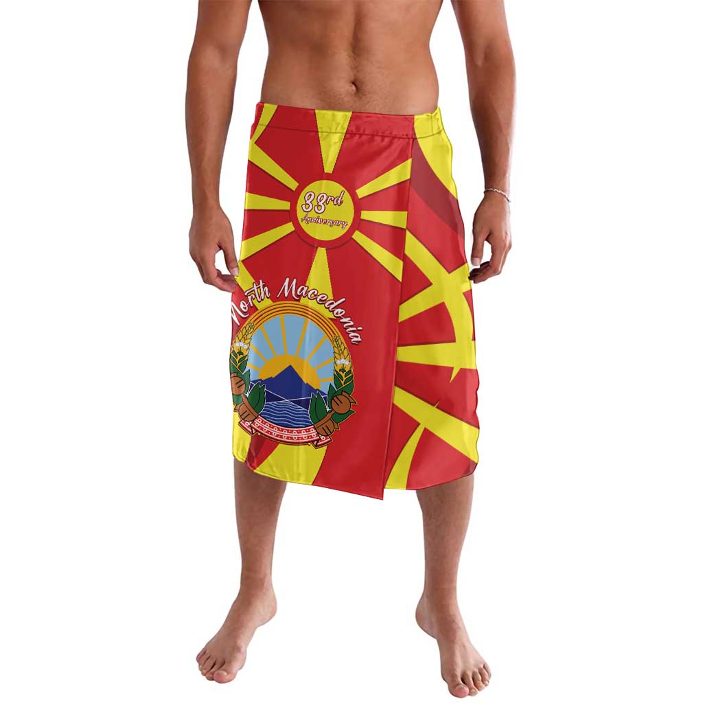 North Macedonia National Day Lavalava Happy 33rd Anniversary Flag Style - Wonder Print Shop