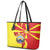 North Macedonia National Day Leather Tote Bag Happy 33rd Anniversary Flag Style - Wonder Print Shop