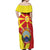 North Macedonia National Day Off Shoulder Maxi Dress Happy 33rd Anniversary Flag Style - Wonder Print Shop